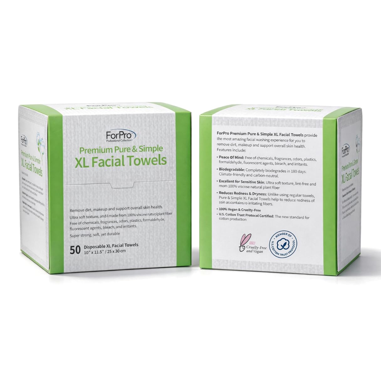Close up of soft texture on ForPro disposable facial wipes
