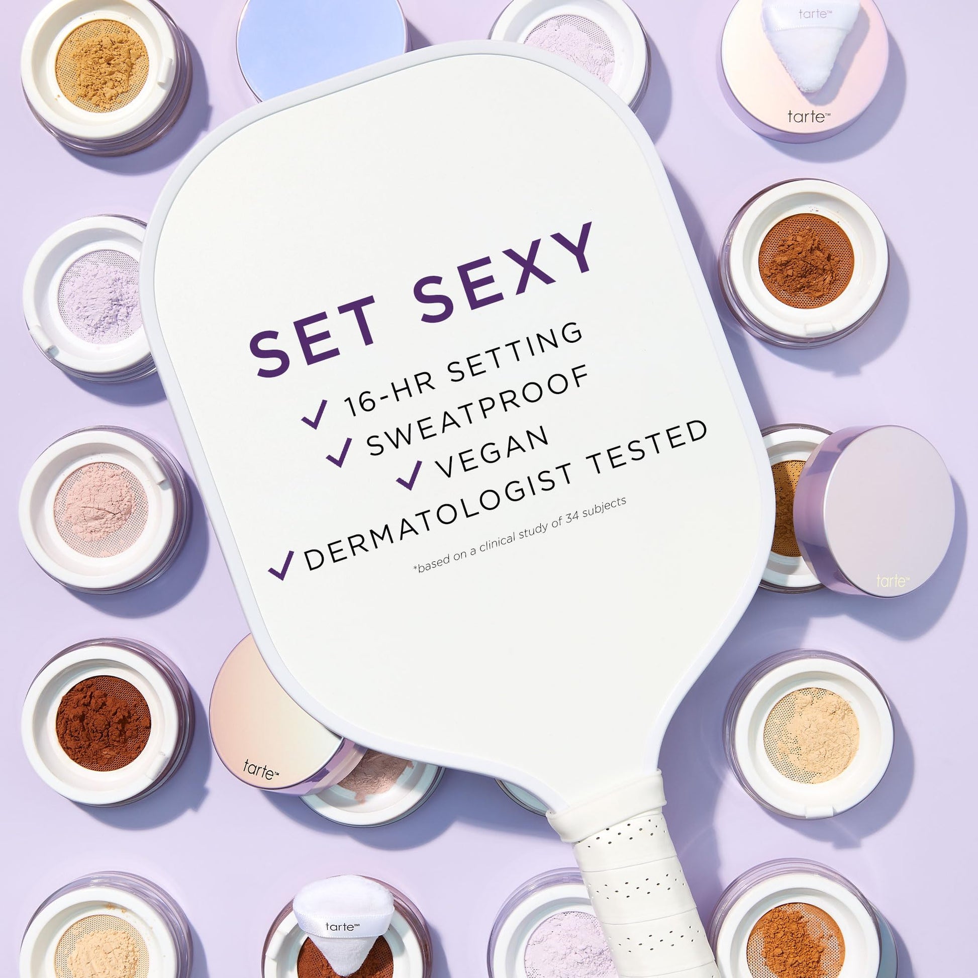 Tarte Creaseless undereye loose setting powder packaging box overview