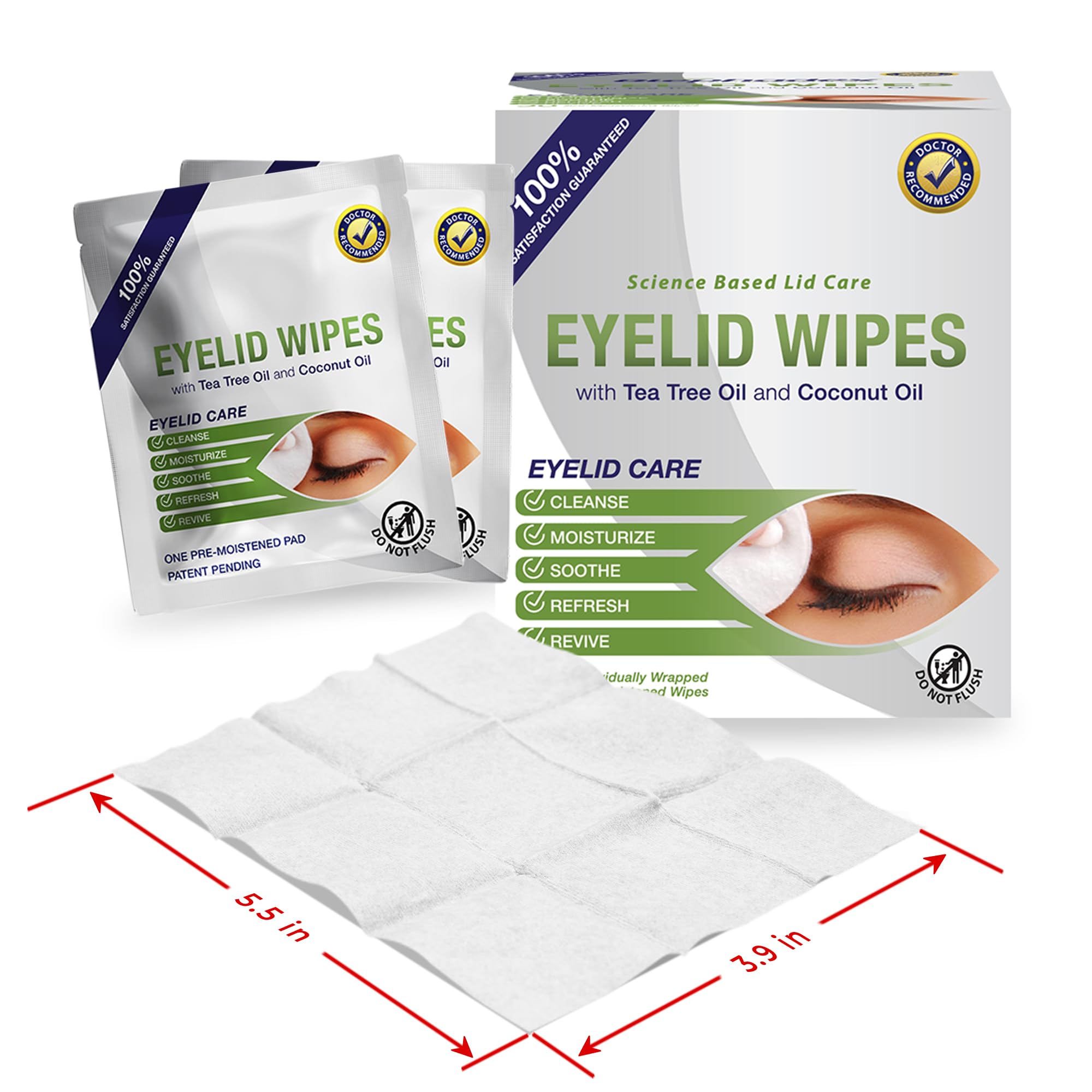Close up of Visual Advantage eyelid cleaning wipe texture