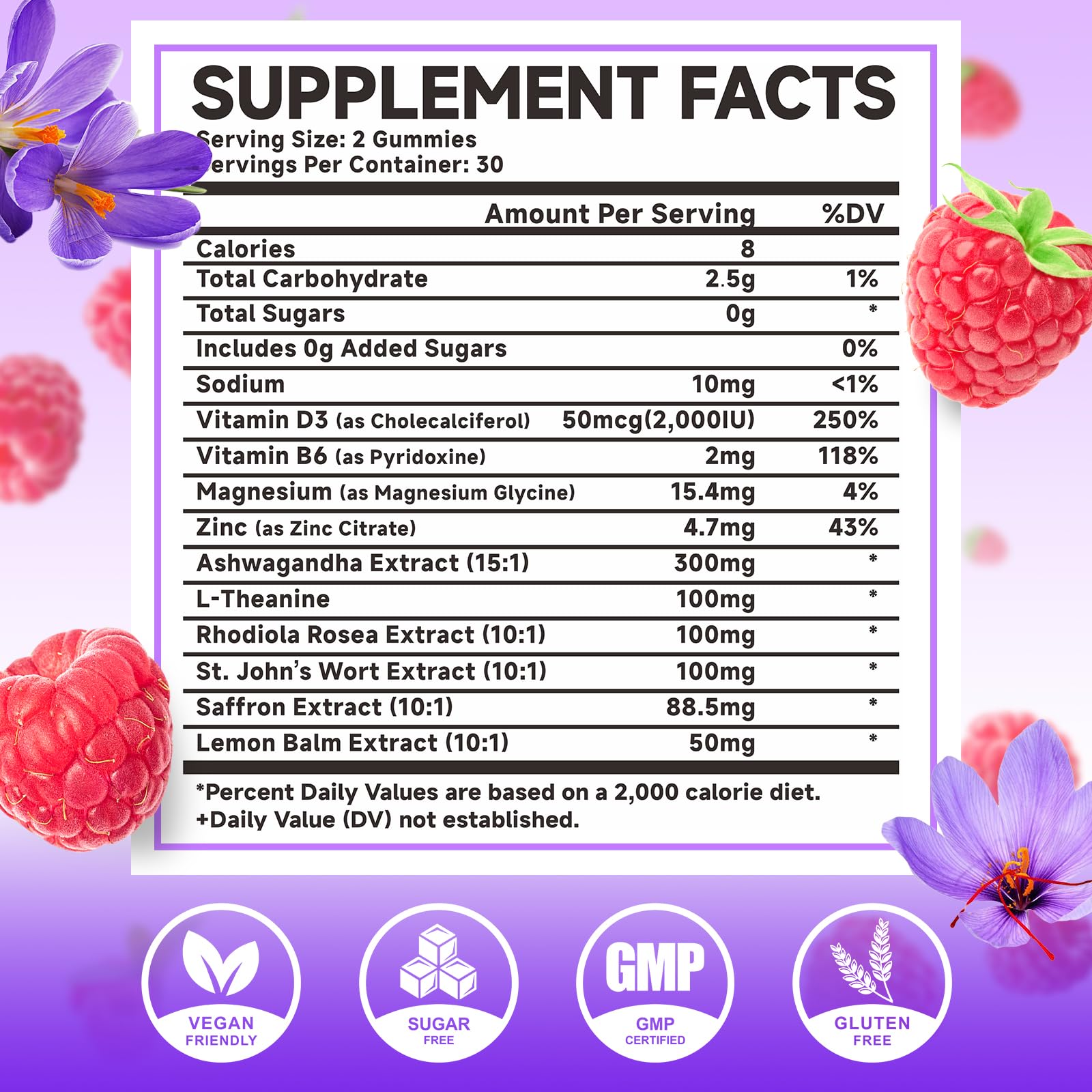 MEENCCD dietary supplement packaging highlighting the sugar-free and raspberry flavour callouts.