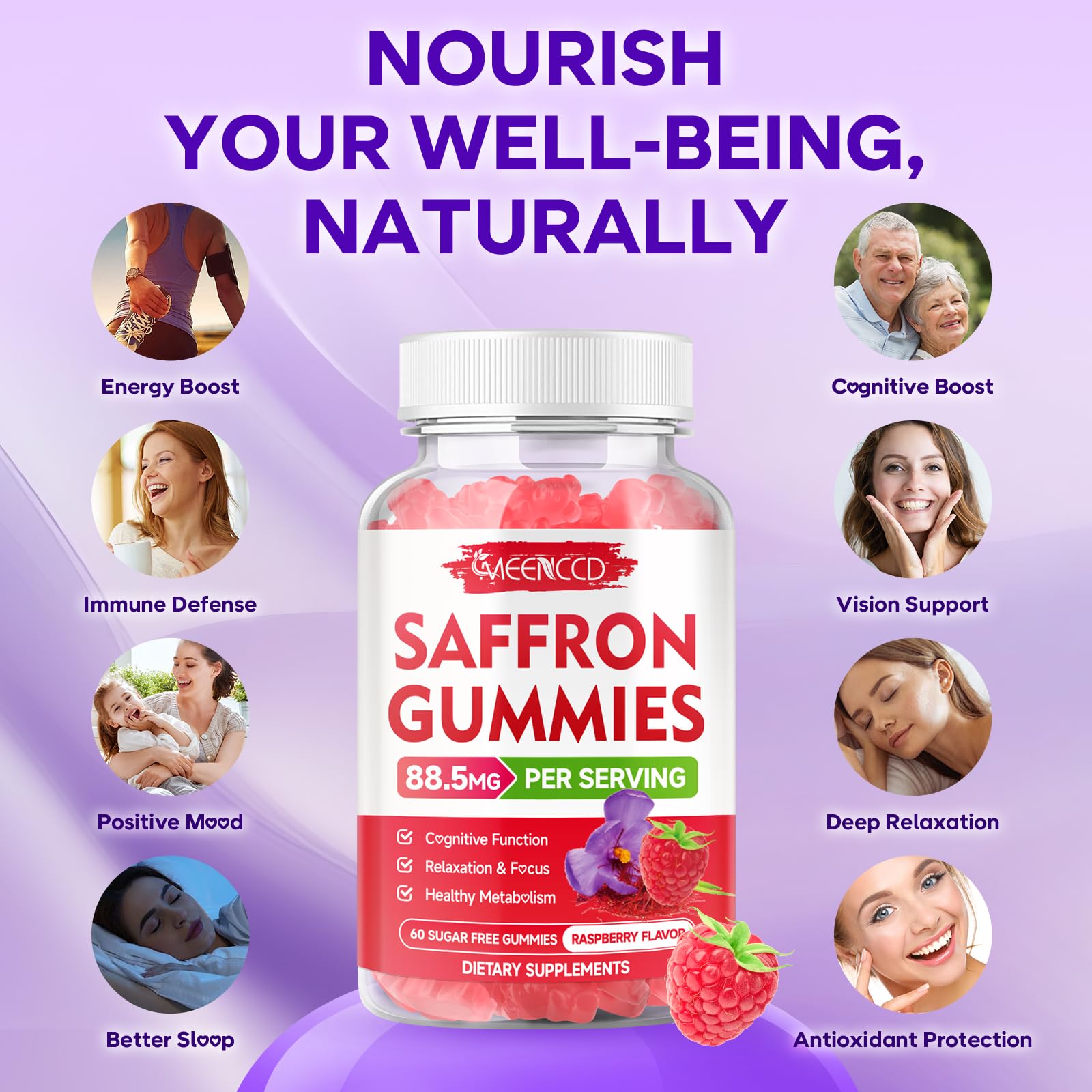 Back label view showing the complete vitamin, mineral, and botanical ingredient list including magnesium.