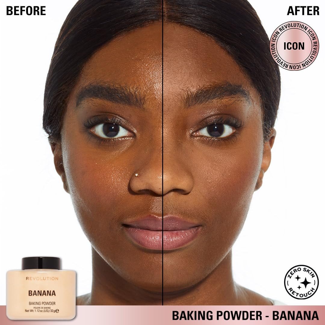 Revolution baking powder showing brightening yellow pigment