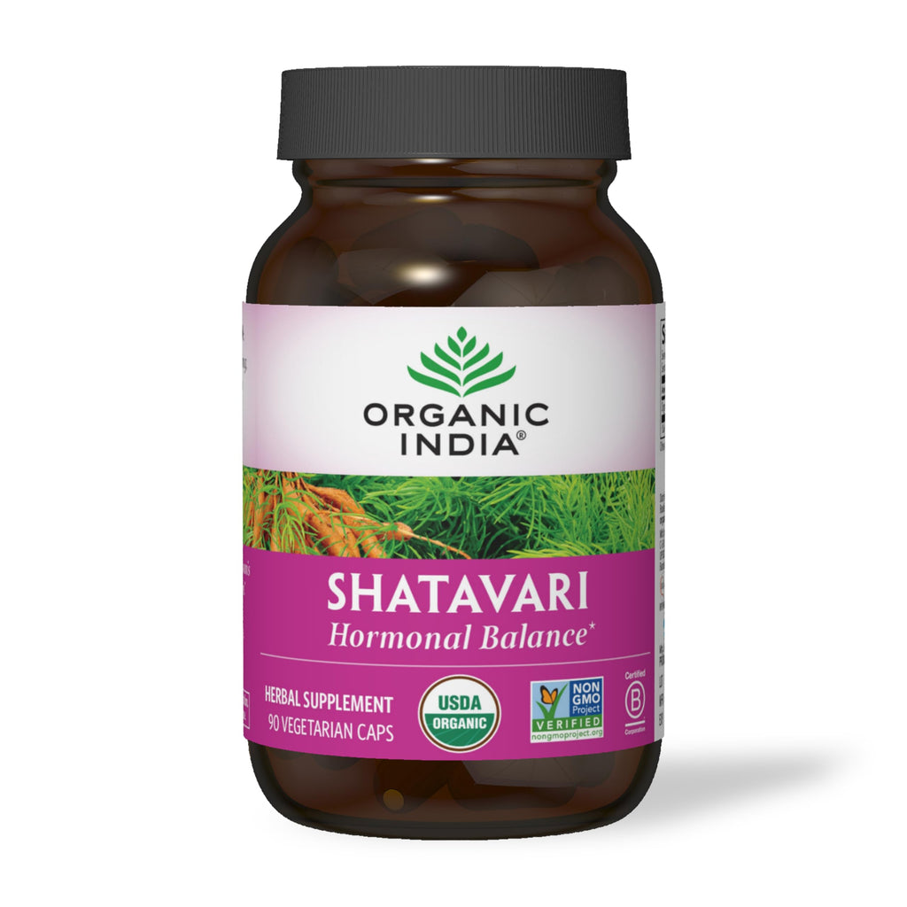 Organic India Shatavari 400 mg capsules container