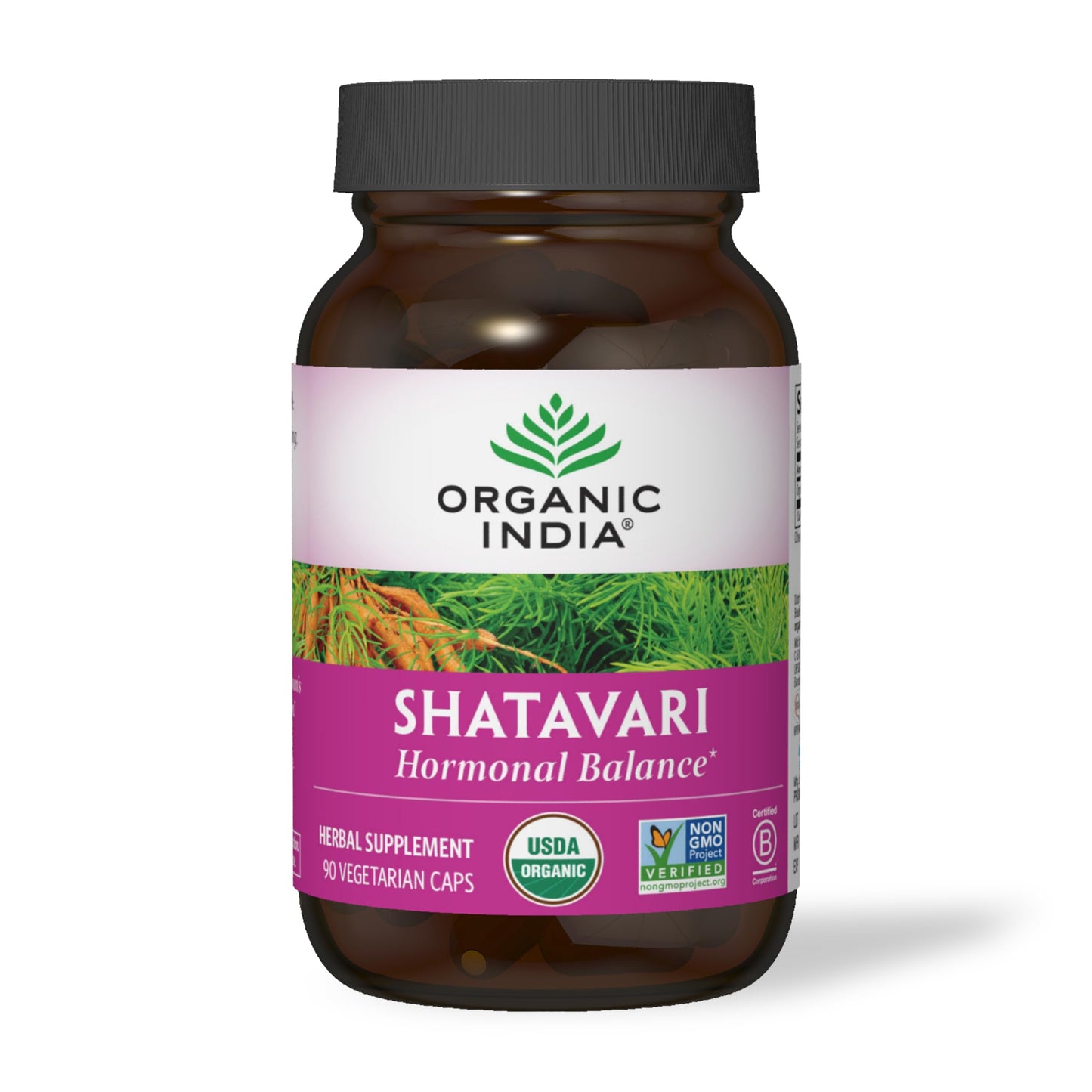 Organic India Shatavari 400 mg capsules container