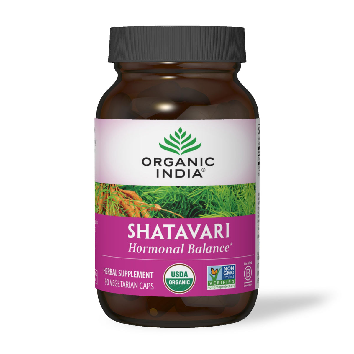 Organic India Shatavari 400 mg capsules container
