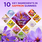 Two pack bundle of MEENCCD saffron extract chewable supplements for children and adults.