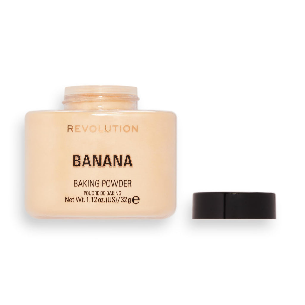 Revolution Beauty loose baking powder ready for application