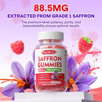 Close-up shot of the sugar-free raspberry-flavoured wellness gummies on a clean surface.