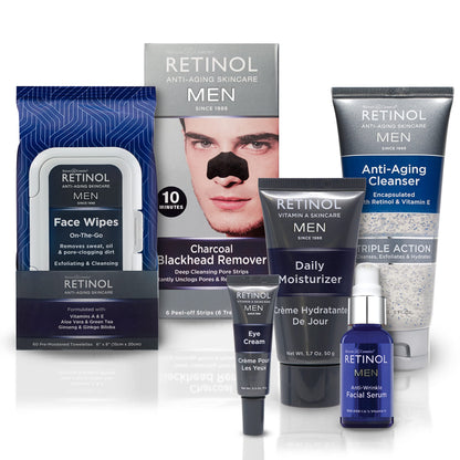 Livaura Retinol Men Facial Wipes in professional grooming setting