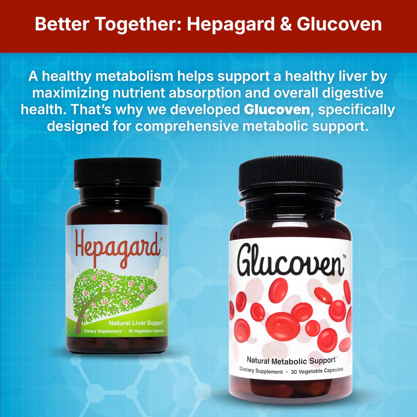 Hepagard authentic USA imported supplement bottle highlighting the premium vegetable capsule count
