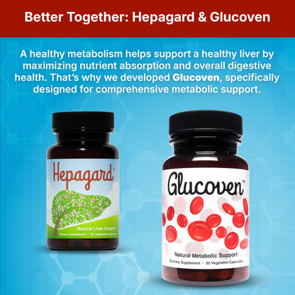 Hepagard authentic USA imported supplement bottle highlighting the premium vegetable capsule count