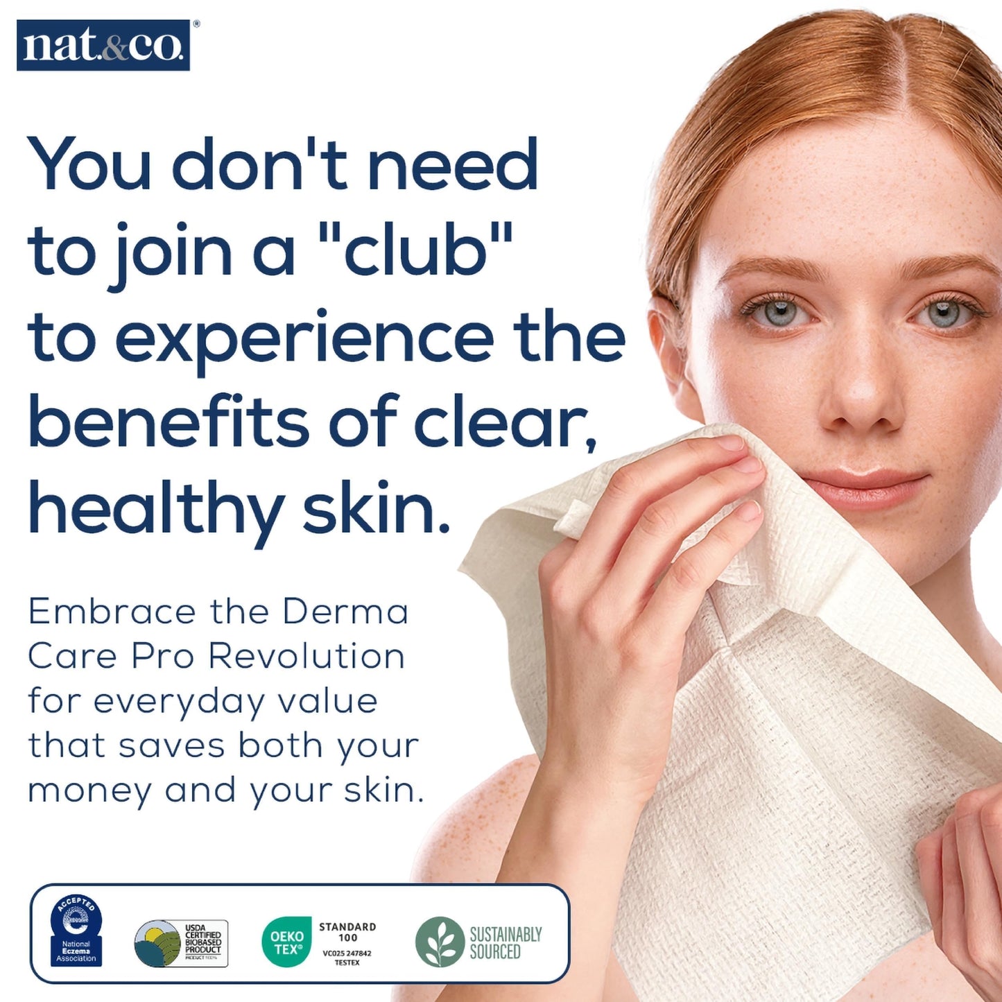 Extra large disposable face towel texture detail