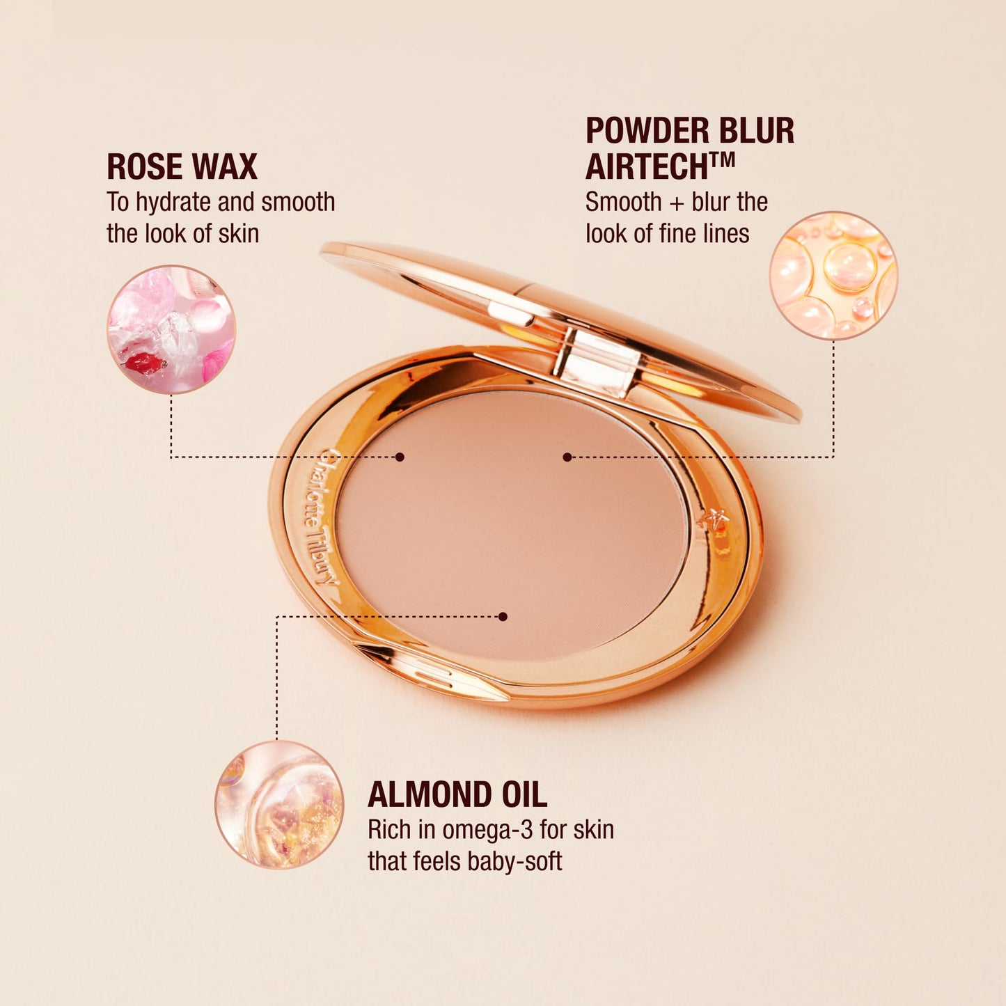 Charlotte Tilbury airbrush powder texture close up shot