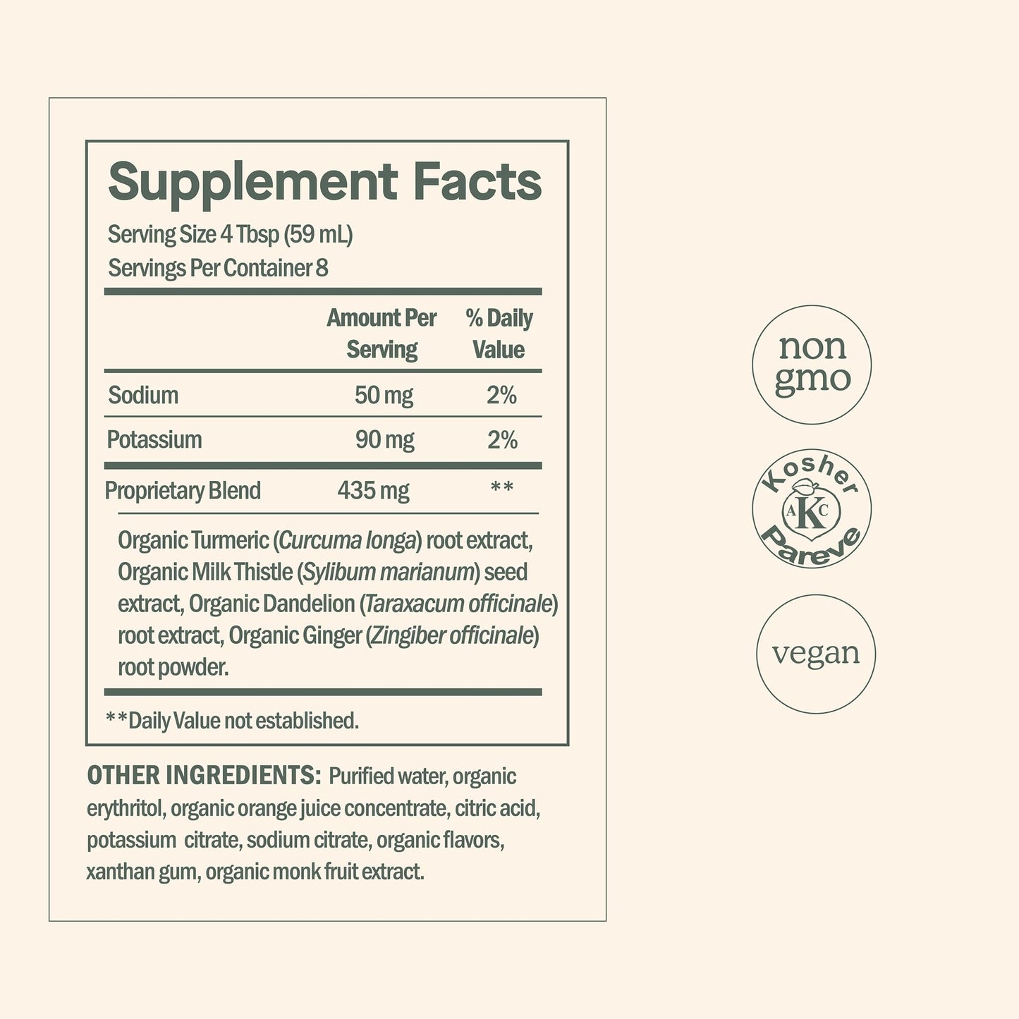 Three pack of Dose For Your Liver clean vegan formula bottles on a kitchen counter