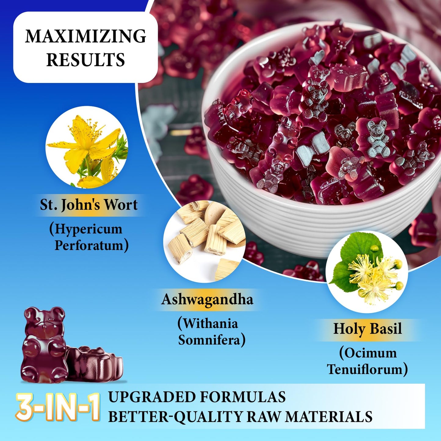 Duwhot premium imported USA vegan friendly and non GMO herbal supplement gummies