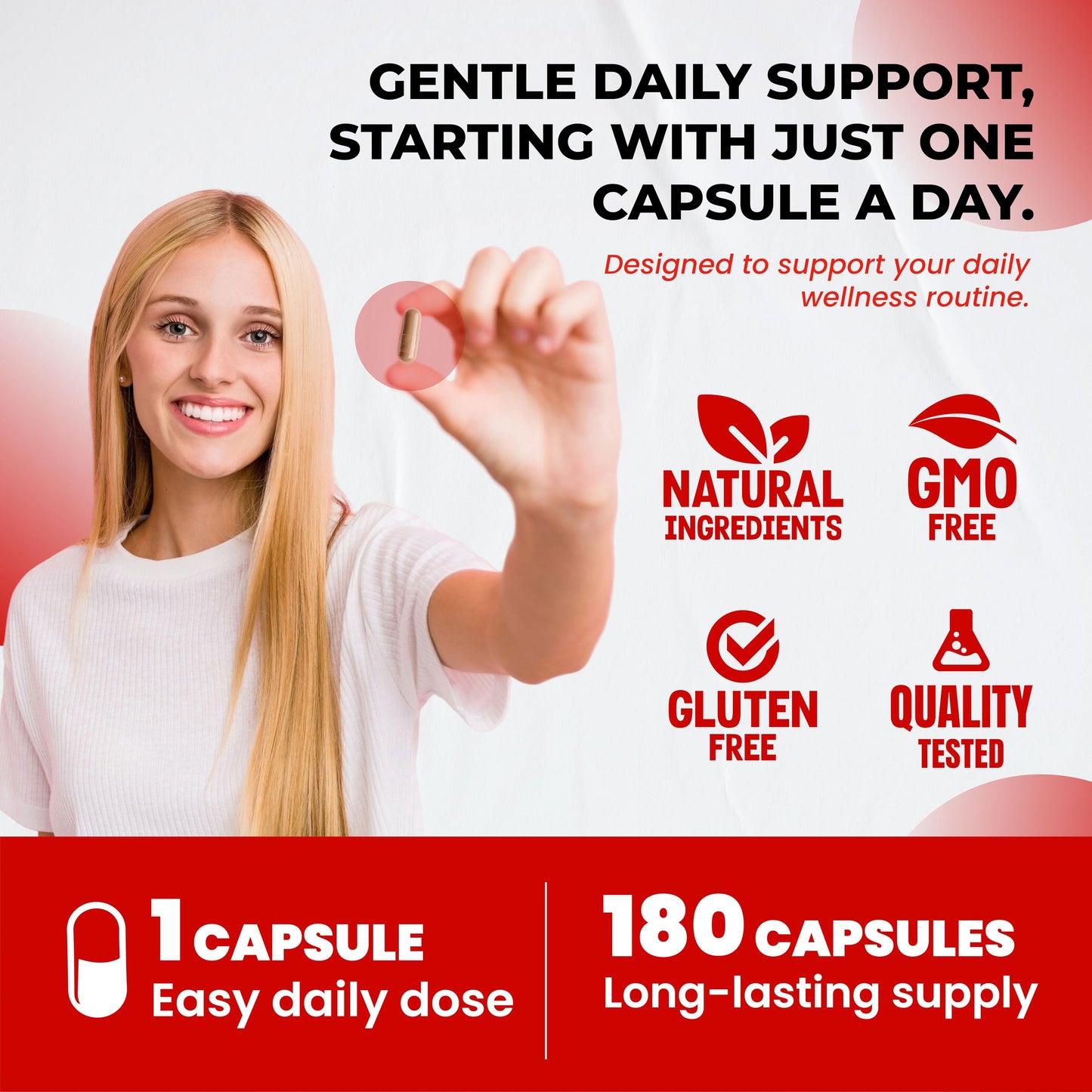 Ultra Herbs 9-in-1 daily balance hormone supplement featuring l-theanine and rhodiola rosea