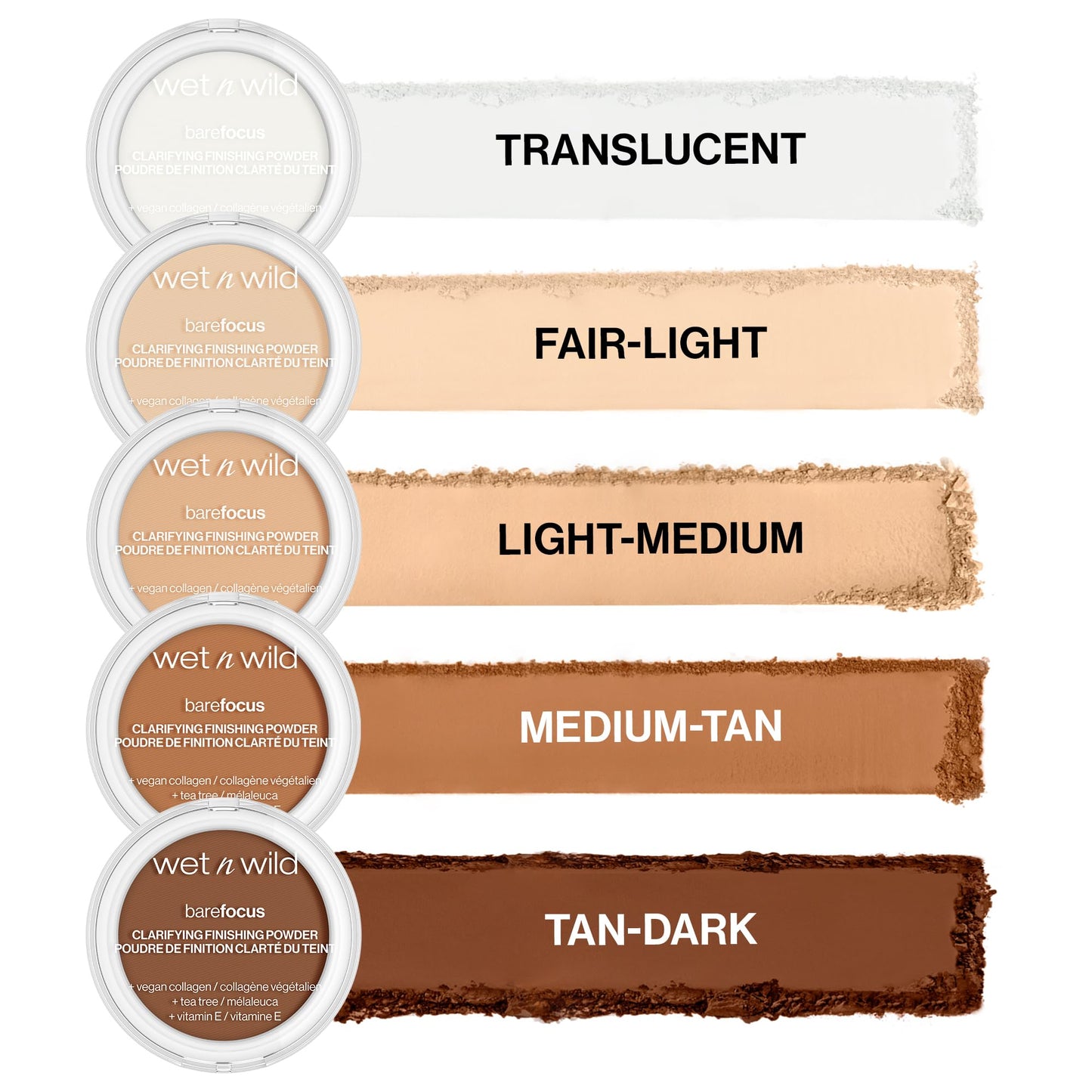Back of Wet N Wild Bare Focus powder showing ingredient list