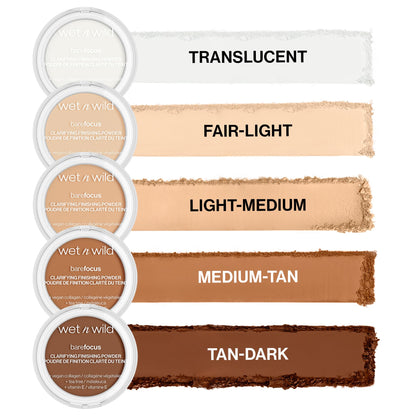 Back of Wet N Wild Bare Focus powder showing ingredient list