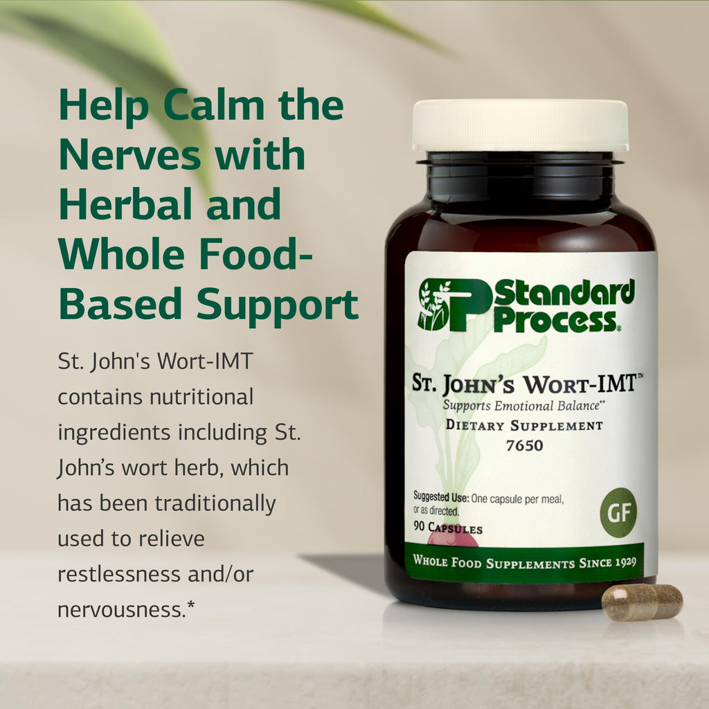 Standard Process St Johns Wort IMT dietary capsules expiration date and batch code details