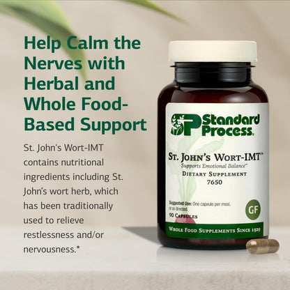 Standard Process St Johns Wort IMT dietary capsules expiration date and batch code details