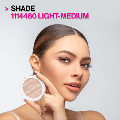 Wet N Wild Bare Focus powder with makeup brush for application