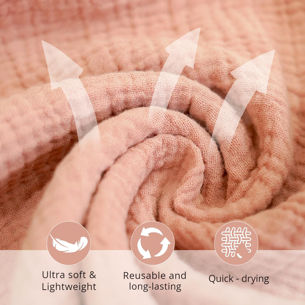 Hanging loop detail on Konssy cotton face cloth for fast drying