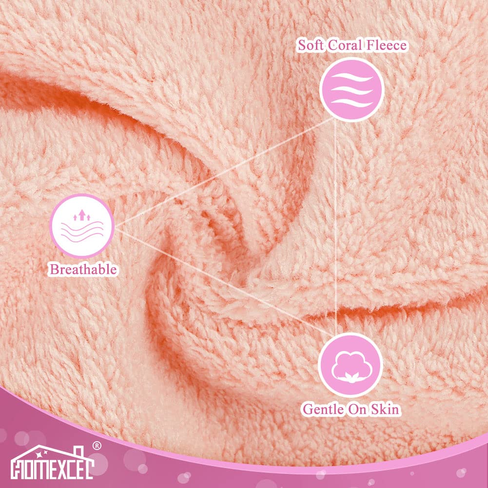 Close up of soft coral velvet texture on Homexcel face cloths