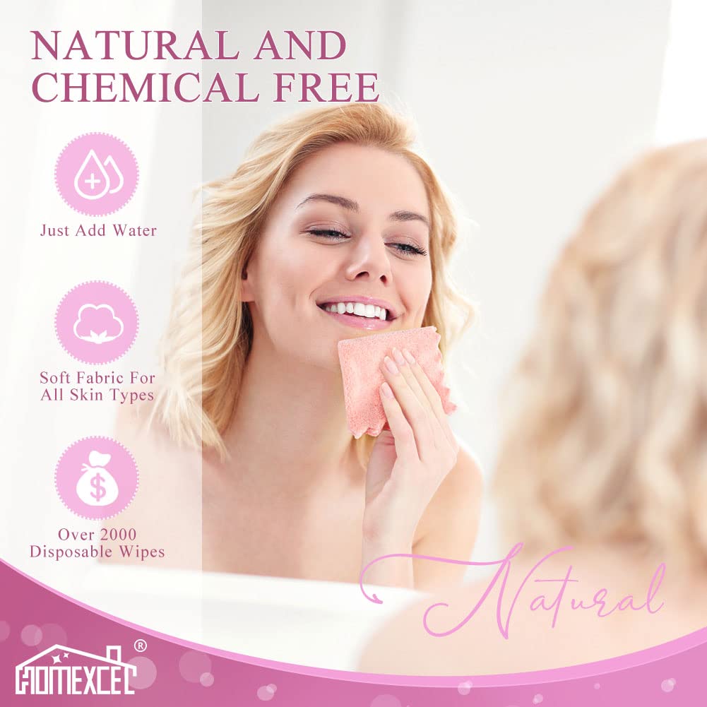 Demonstration of 7x7 inch size for Homexcel facial cleansing towels