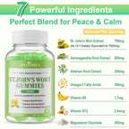 JOVITHEA St Johns Wort 700mg vegan gummies side label showing ingredients