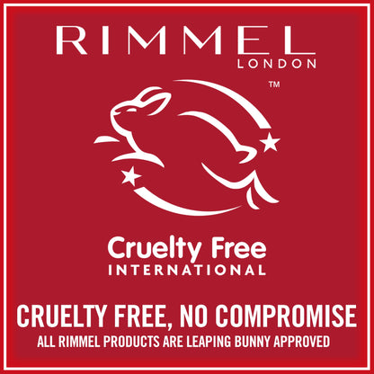 Close up of Rimmel London Stay Matte 001 logo