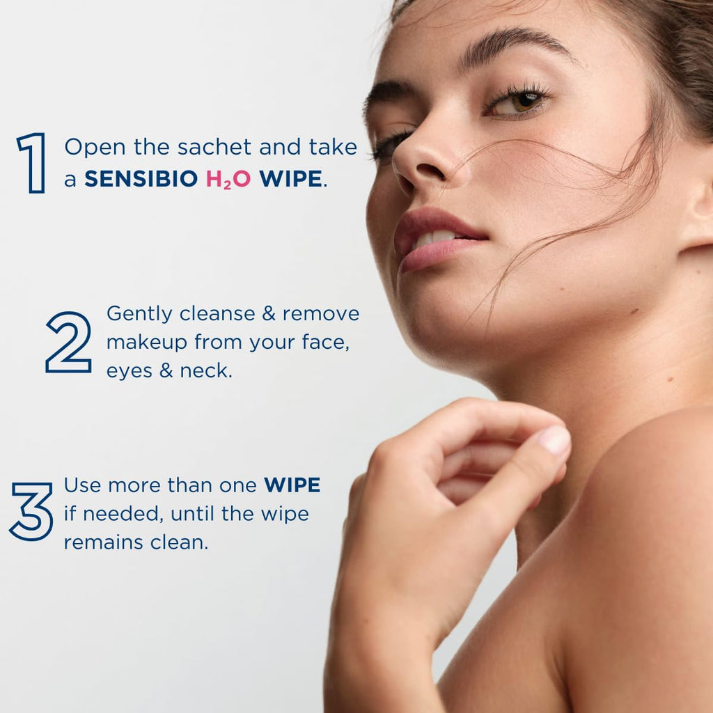 Bioderma facial cleansing wipes close up of label