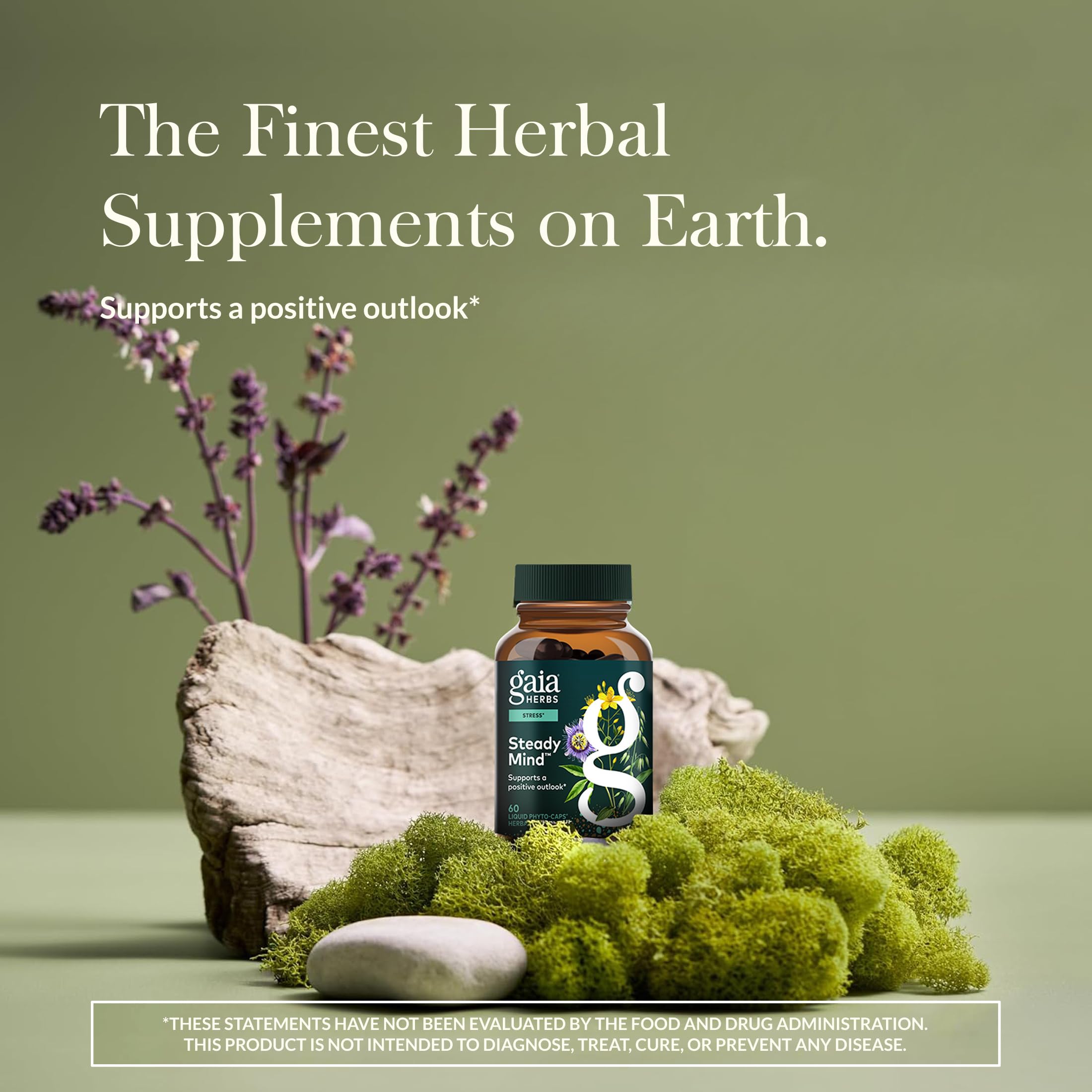 Gaia Herbs St Johns Wort supplement packaging displaying ingredient facts and nutritional info