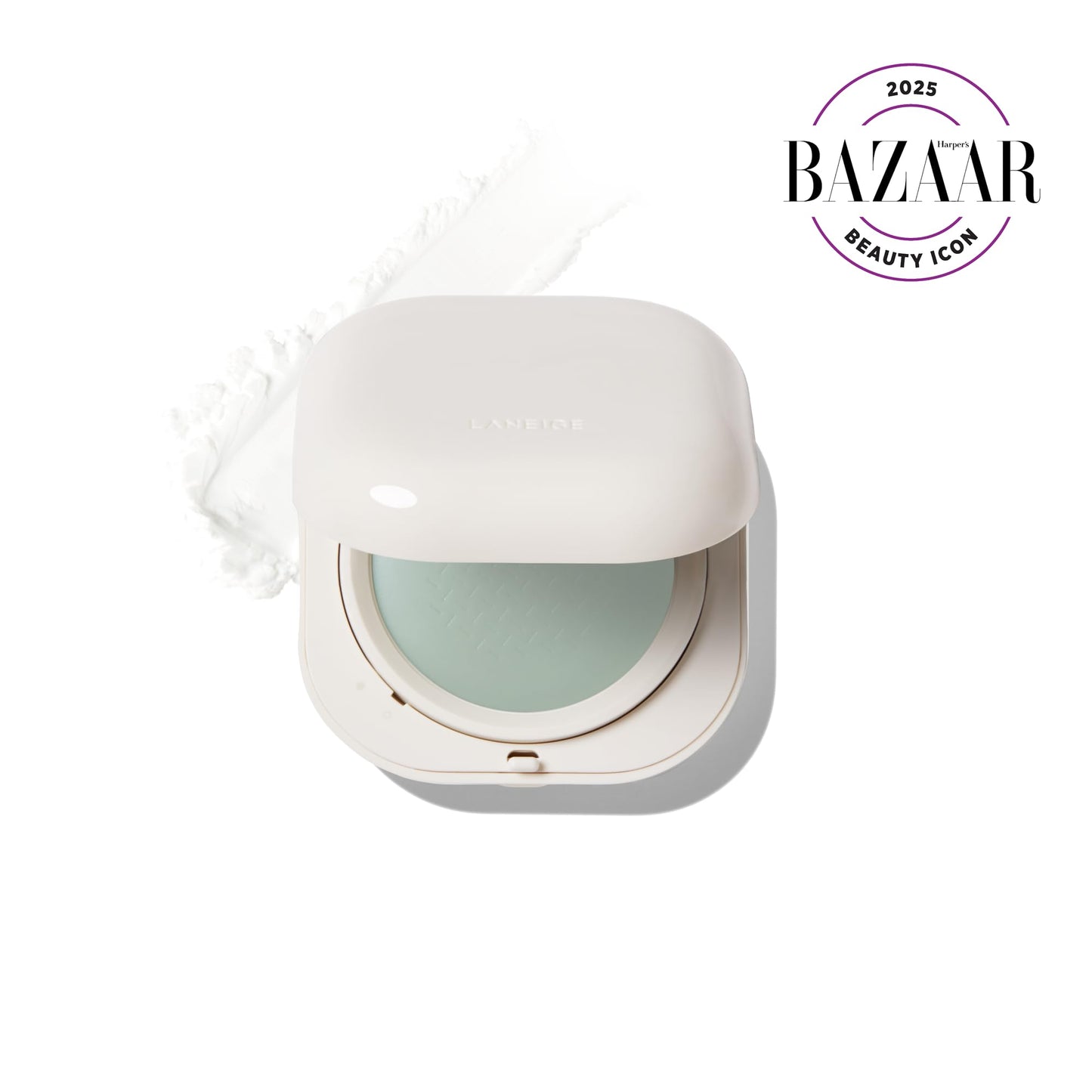 Laneige Neo Korean oil control powder open compact showing the soft velvet puff