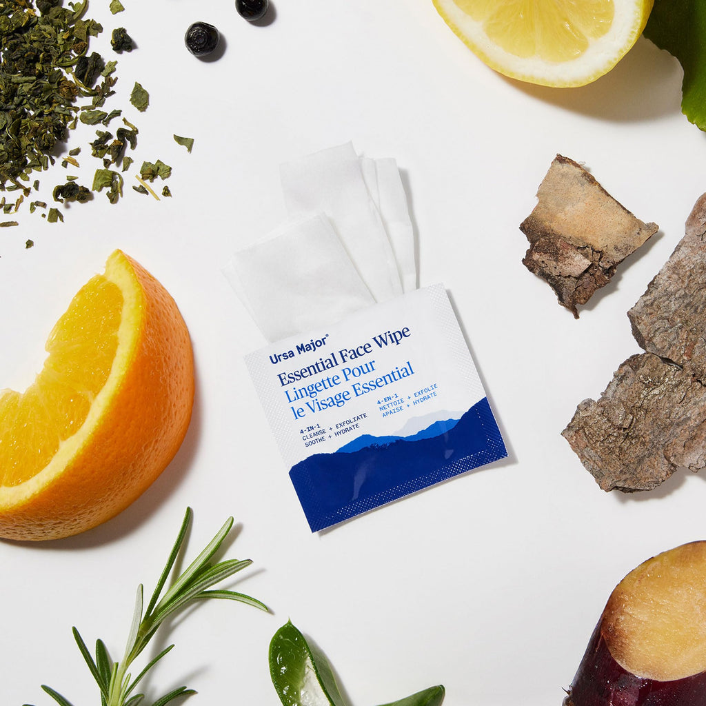 Ursa Major Essential Face Wipes back label details