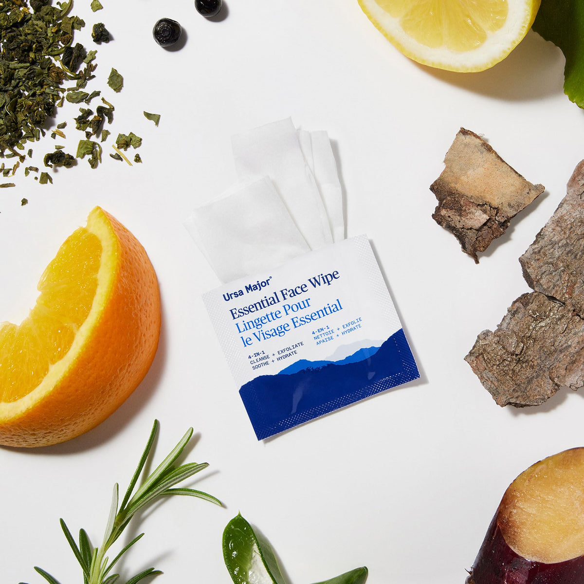 Ursa Major Essential Face Wipes back label details