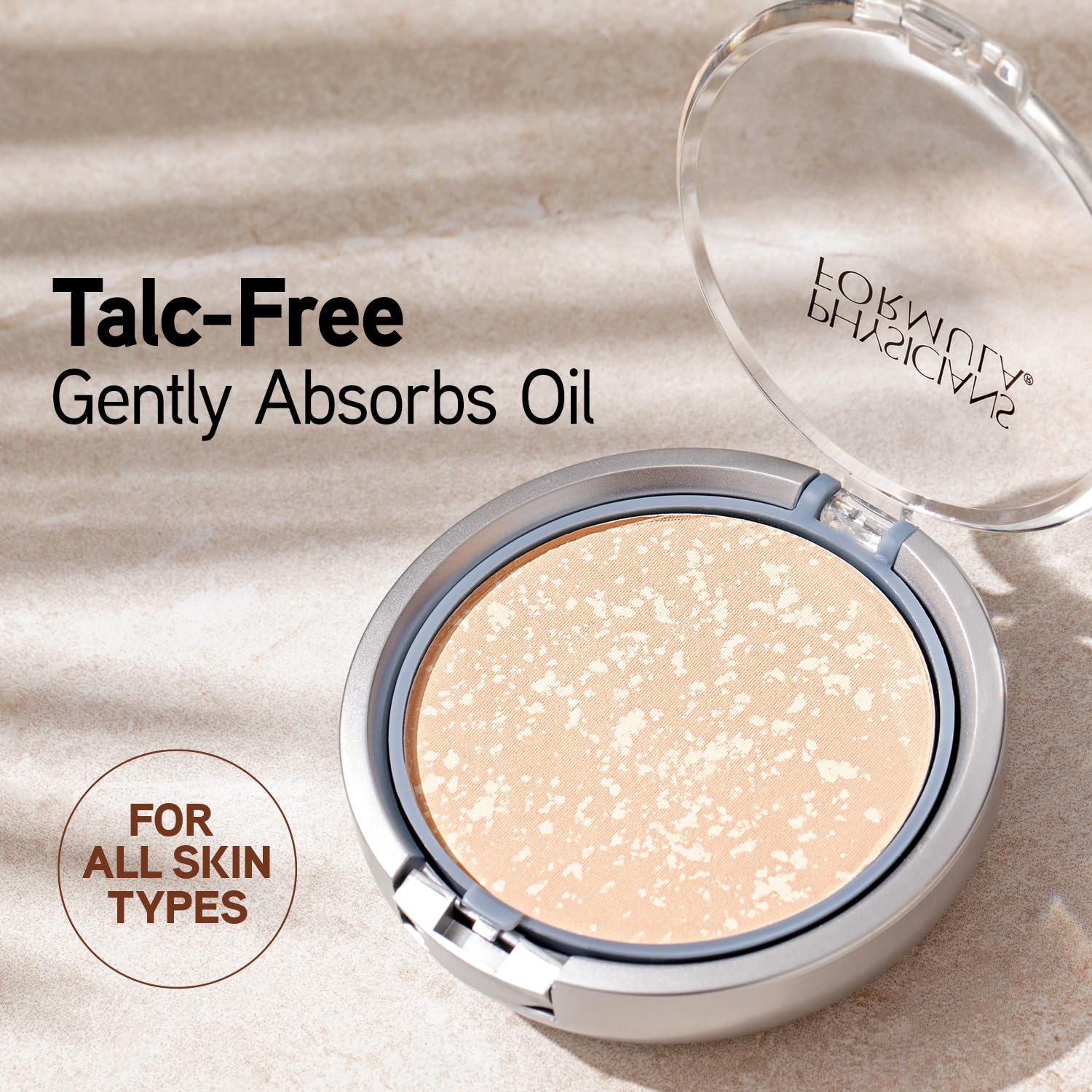 Physicians Formula mineral face powder compact open with mirror