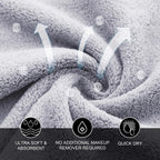 MOONQUEEN facial cleansing cloth folded neatly for travel
