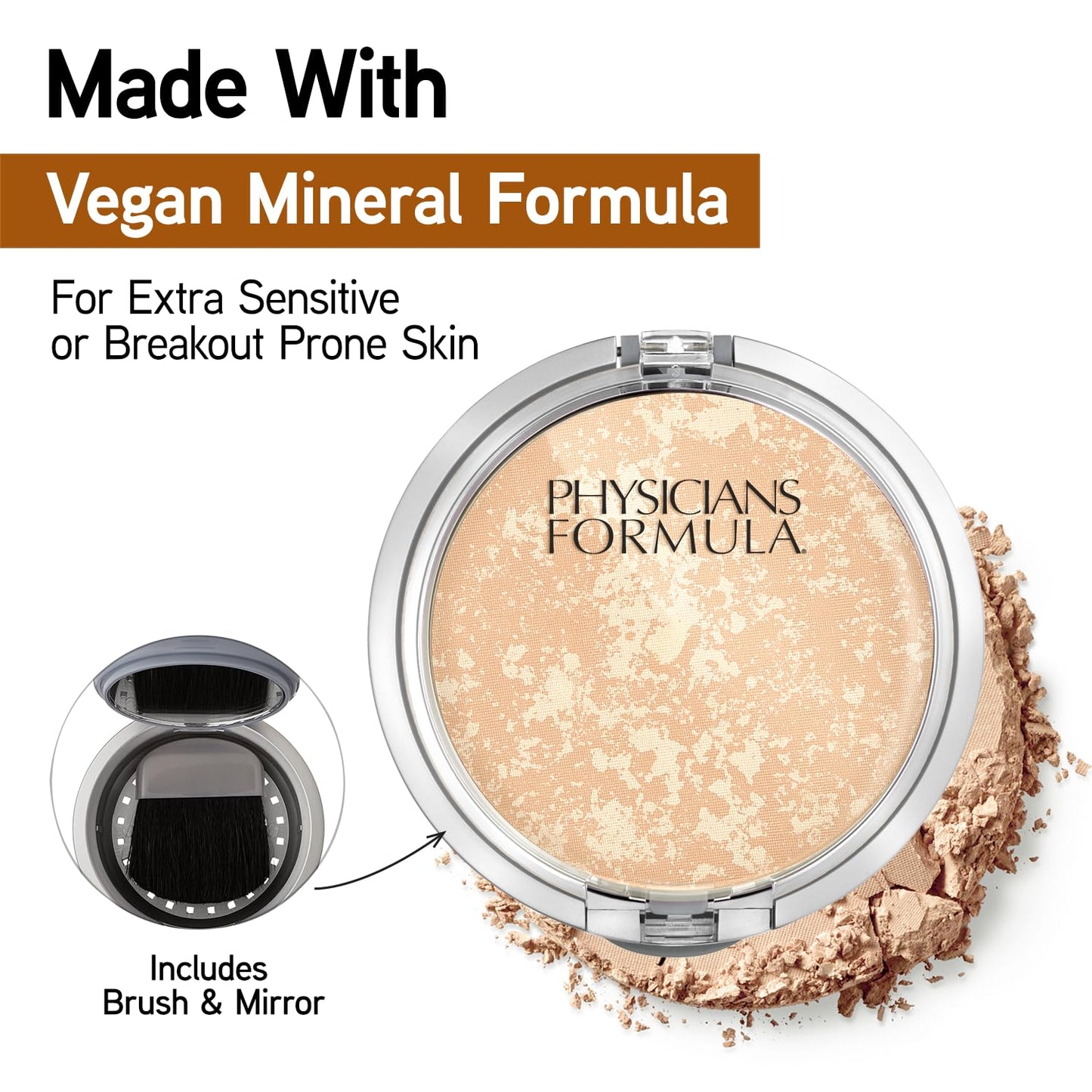 Physicians Formula sensitive skin mineral powder side profile