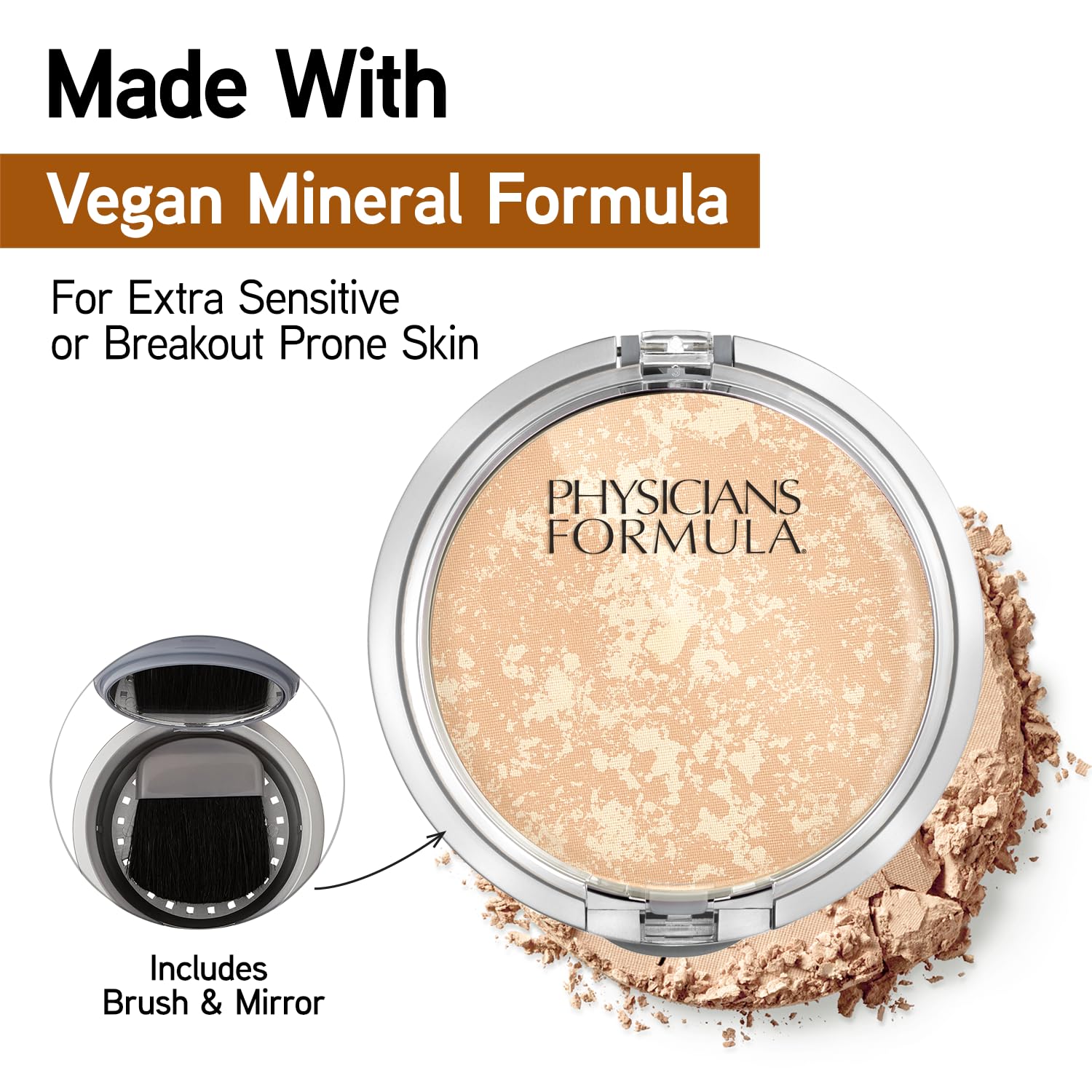 Physicians Formula sensitive skin mineral powder side profile