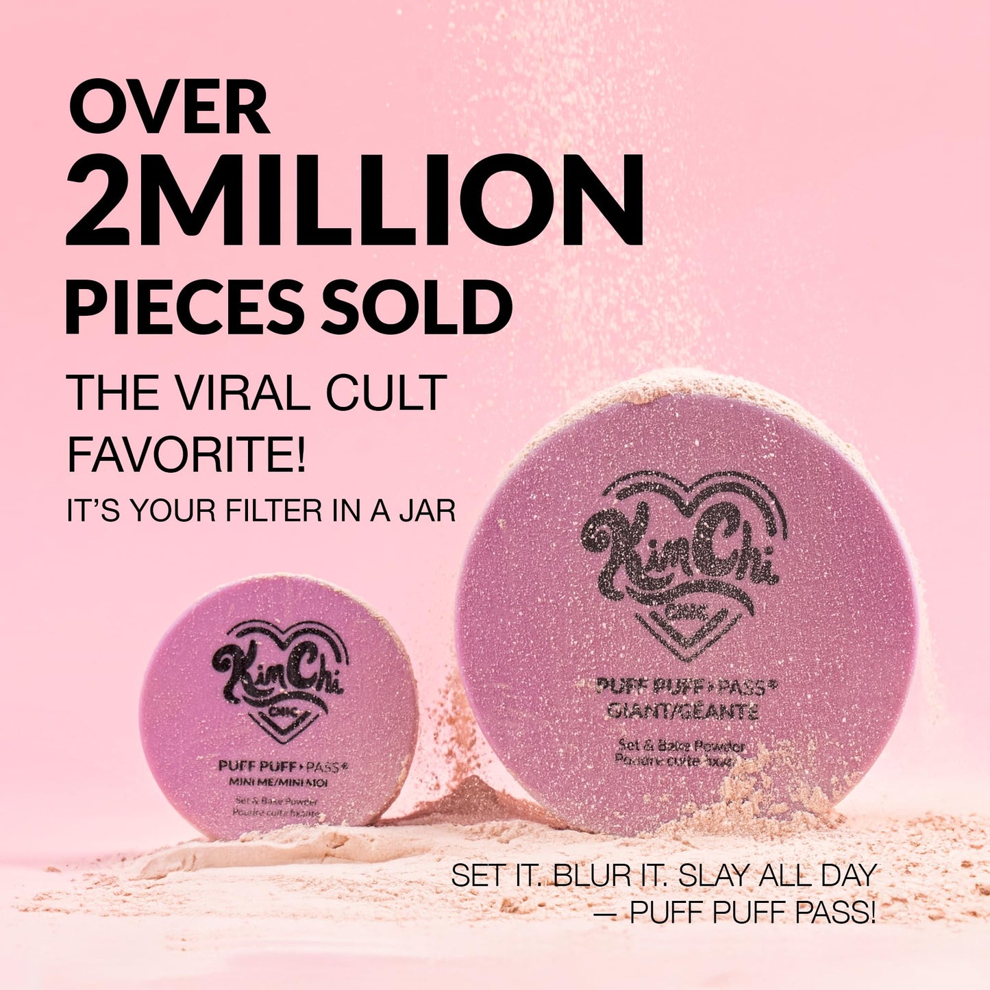 KimChi Chic Beauty Puff Puff Pass loose powder and included puff