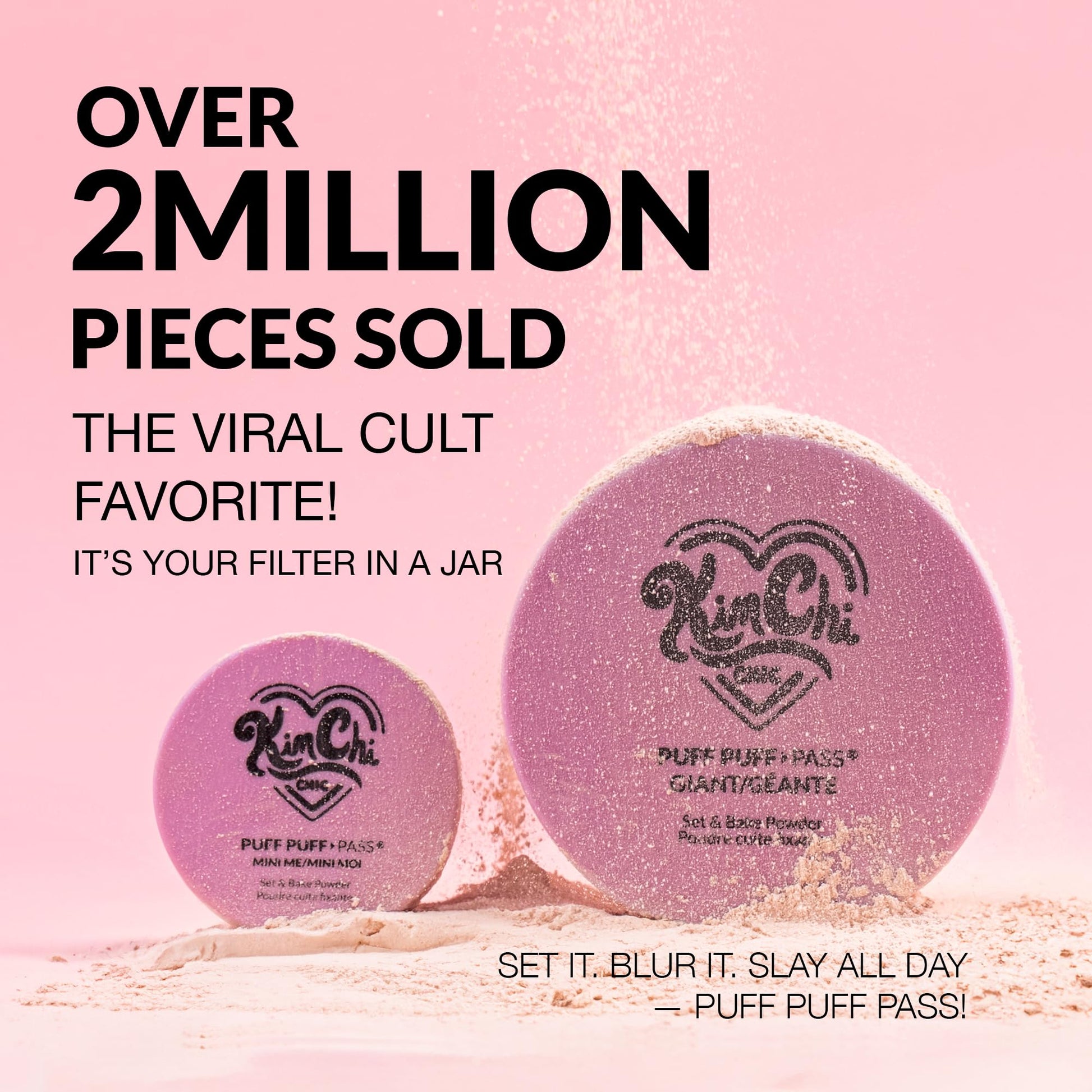 KimChi Chic Beauty Puff Puff Pass loose powder and included puff