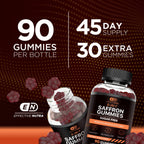Effective Nutra vegan saffron extract gummies in natural mixed berry flavor