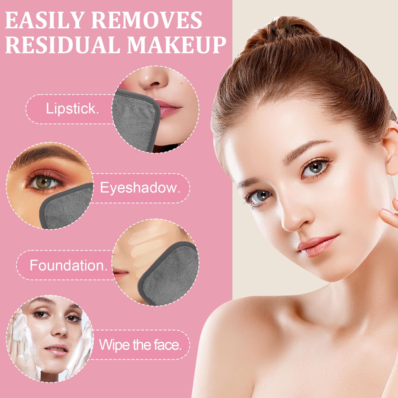 Puomue makeup remover cloth showing hanging loop detail