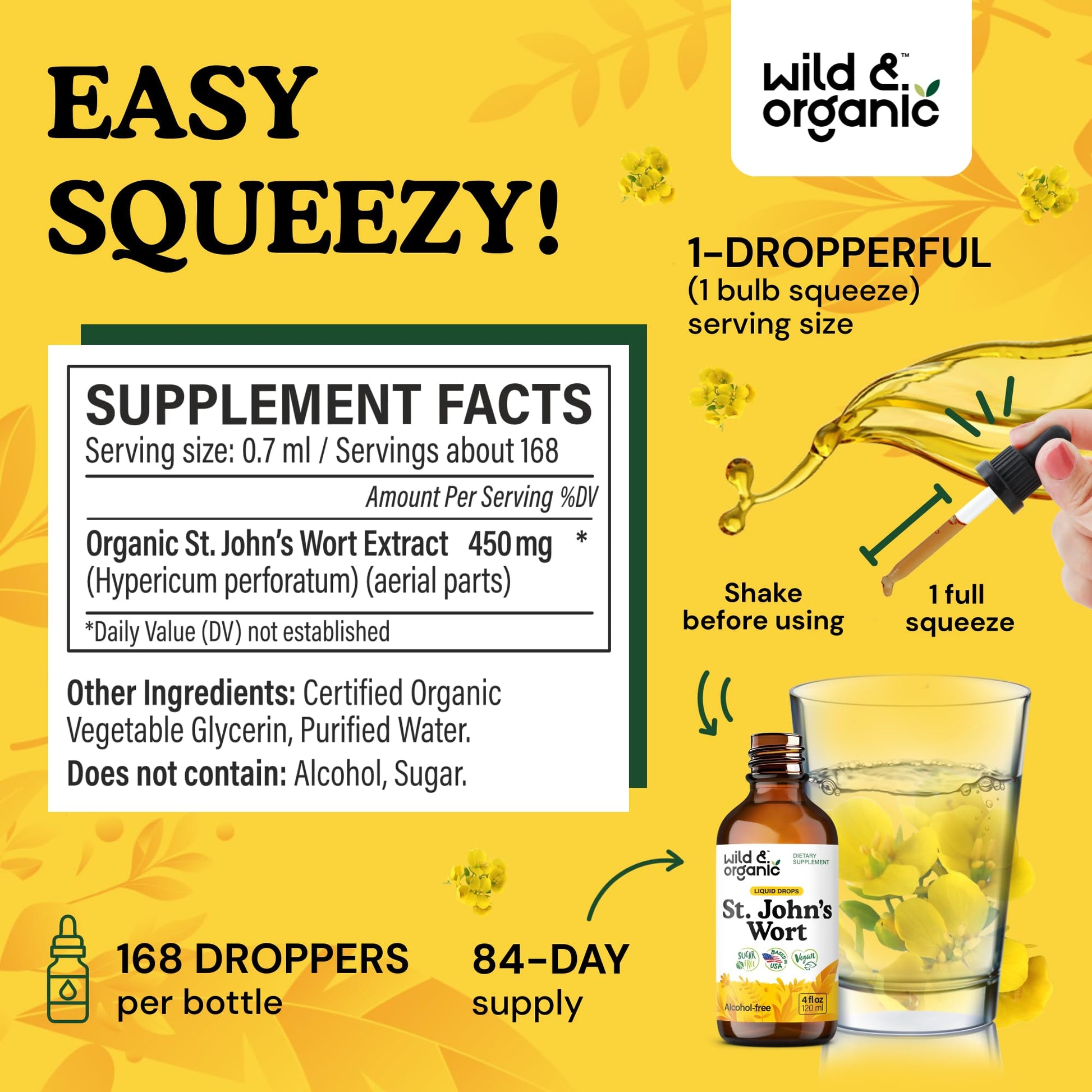 Alcohol free herbal liquid drops with dropper bulb for relaxation