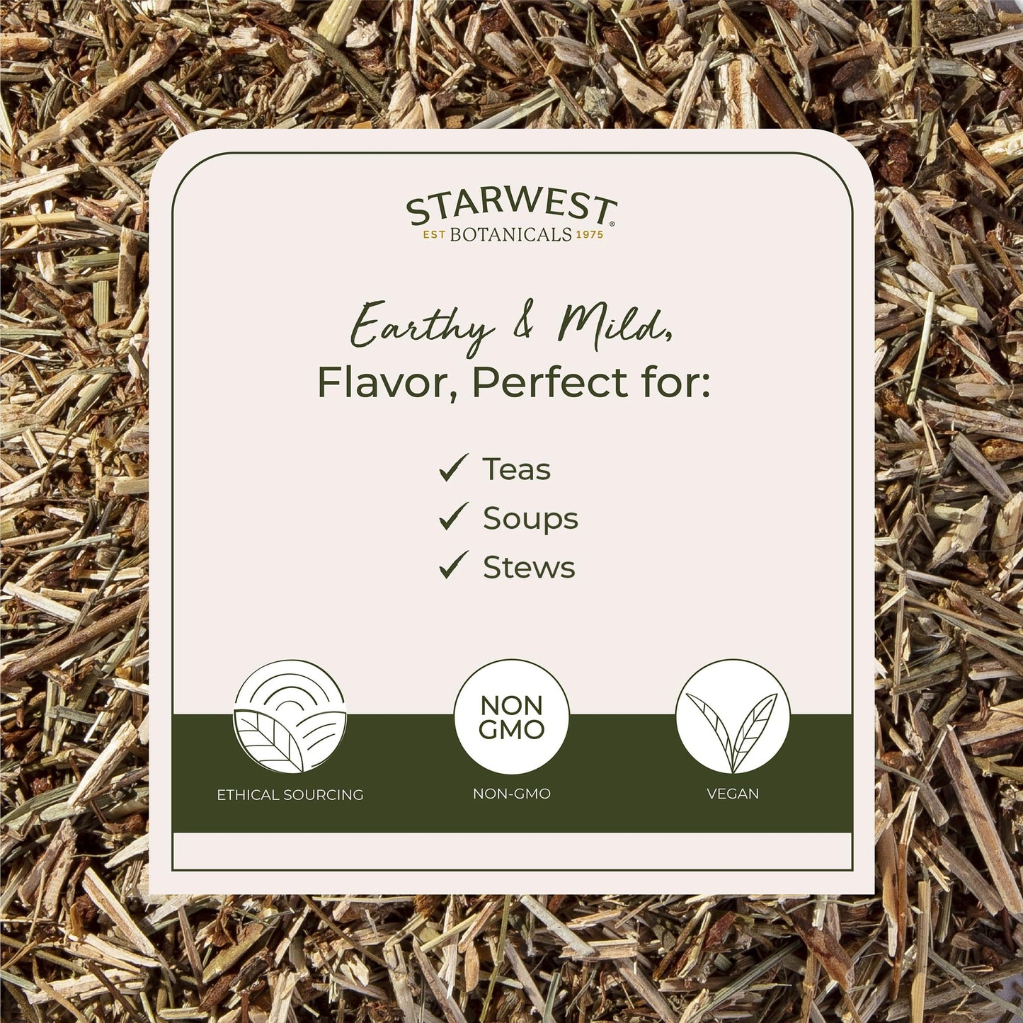 Starwest Botanicals Organic St Johns Wort Loose Leaf Tea nutritional facts and safety warning label