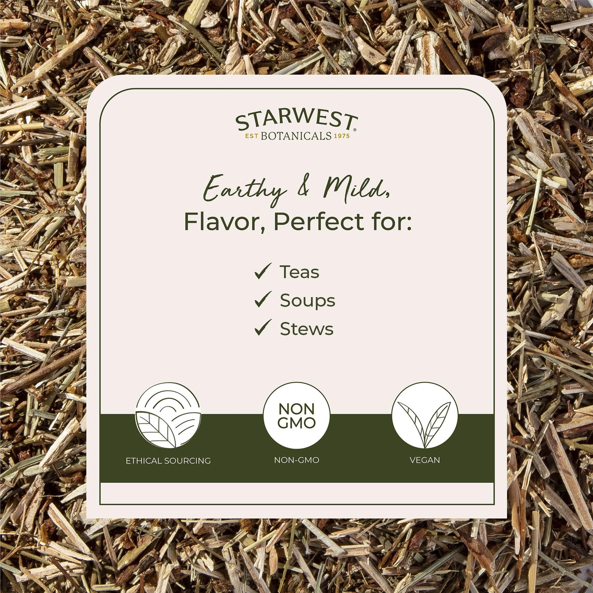 Starwest Botanicals Organic St Johns Wort Loose Leaf Tea nutritional facts and safety warning label