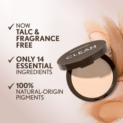 Close up texture of Covergirl Clean Invisible pressed powder