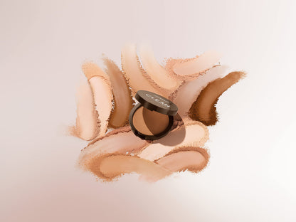 Covergirl Creamy Natural 120 powder shade swatch on skin