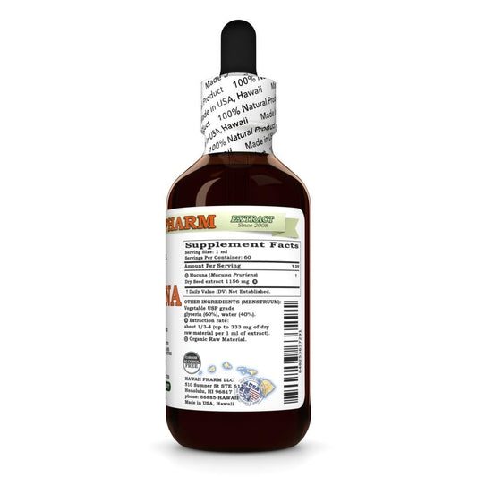 Hawaii Pharm alcohol free velvet bean liquid extract ingredients label