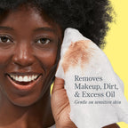 Resealable tab opening feature on Beekman 1802 cleansing wipes package